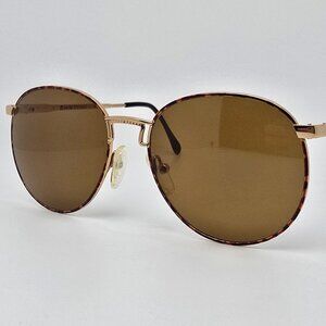 BerDel Sferosol 2901 Tortoise Gold Frame Brown Glass Lens Sunglasses Italy 54mm